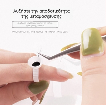 Λευκό κυπελλάκι από σκληρό πλαστικό για επεκτάσεις βλεφαρίδων, μεγάλο μέγεθος, με διαχωριστικό μοτίβο (Προέλευση: Γκουαντζού; Μάρκα: Άλλο; Κατάλληλο για: Γενικό; Εισαγωγή: Όχι; Ιδιωτικές ετικέτες: Όχι)