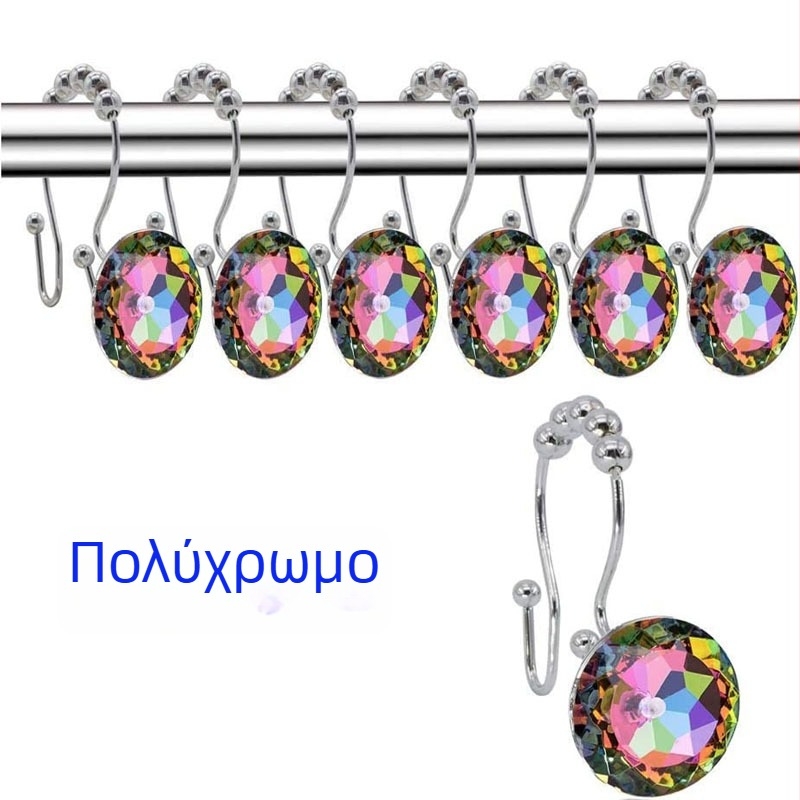 Ming Crown διπλός γάντζος κουρτίνας από ανοξείδωτο ατσάλι, μοντέρνο μινιμαλιστικό στυλ