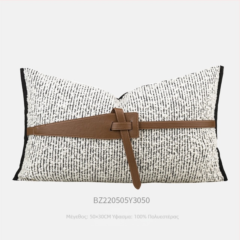 Κορδέλα κρεβατιού με γεωμετρικό μοτίβο πλακιδίων, ύφασμα ανάμικτο, στυλ φωτεινής πολυτελείας, δυνατότητα εκτύπωσης λογότυπου, premium ξενοδοχειακό στυλ ύπνου