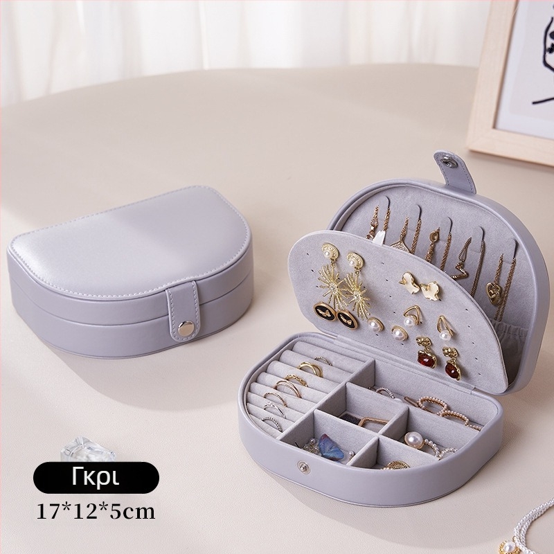 Δερμάτινο κουτί αποθήκευσης κοσμημάτων για ταξίδια, βιντάζ έμπνευση, μοντέλο Msy2025-1027, σκληρή κατασκευή, μοτίβο ομοιόμορφο