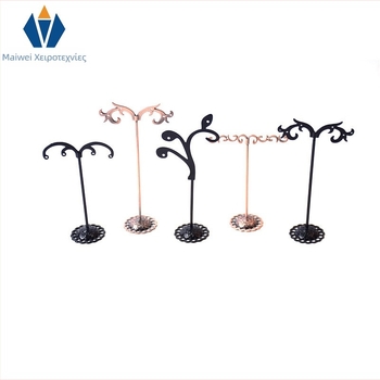 Μεταλλικό στήριγμα για σκουλαρίκια – τριμερές σετ για γραφείο, εκθετήριο σκουλαρικιών, καλλιτεχνικός σχεδιασμός από σφυρηλατημένο σίδηρο