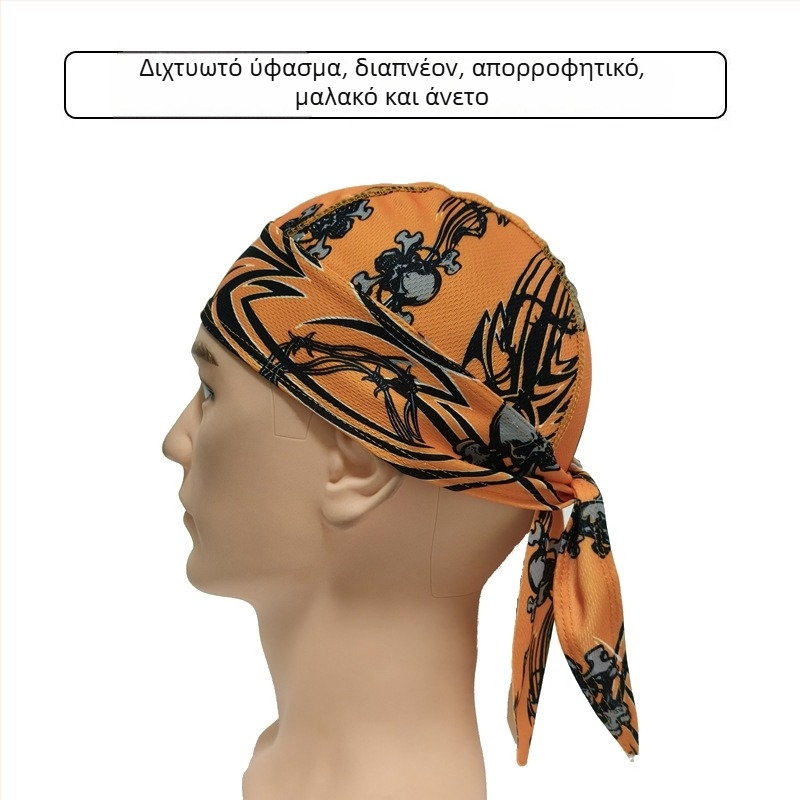 Ποδηλατικό καπέλο με δίχτυ ύφασμα που στεγνώνει γρήγορα, καπελάκι σε στυλ πειρατή για προστασία από τον ήλιο το καλοκαίρι, υπαίθρια οδήγηση