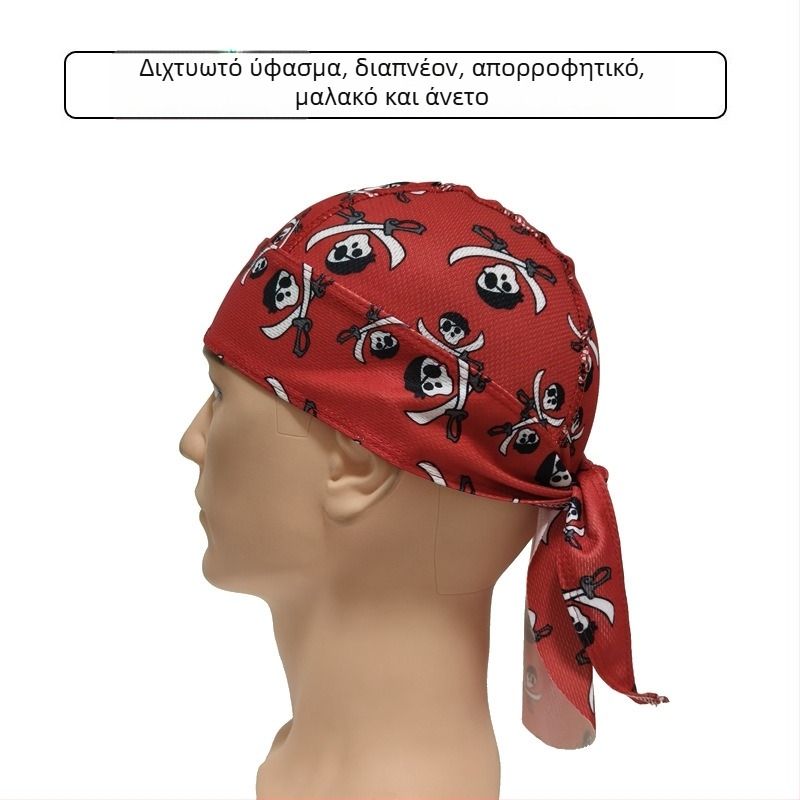 Ποδηλατικό καπέλο με δίχτυ ύφασμα που στεγνώνει γρήγορα, καπελάκι σε στυλ πειρατή για προστασία από τον ήλιο το καλοκαίρι, υπαίθρια οδήγηση