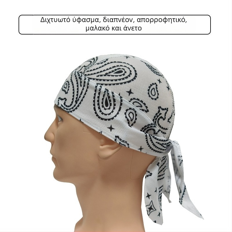 Ποδηλατικό καπέλο με δίχτυ ύφασμα που στεγνώνει γρήγορα, καπελάκι σε στυλ πειρατή για προστασία από τον ήλιο το καλοκαίρι, υπαίθρια οδήγηση