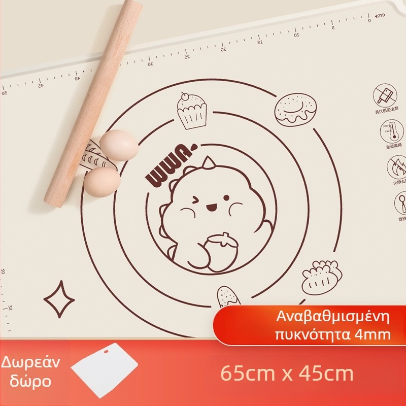 Παχύτερη επιφάνεια ζυμώματος από σιλικόνη, φιλική προς τα τρόφιμα, αντικολλητική, αντιολισθητική, με δυνατότητα παραμετροποίησης