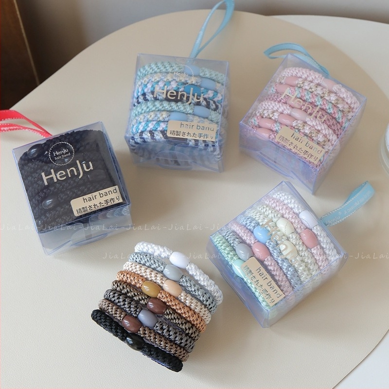 Αξεσουάρ μαλλιών – πλεγμένο σκοινί για μαλλιά, χειροποίητο, μικτά υλικά, στυλ: πλέξη, σεζόν: Καλοκαίρι 2024