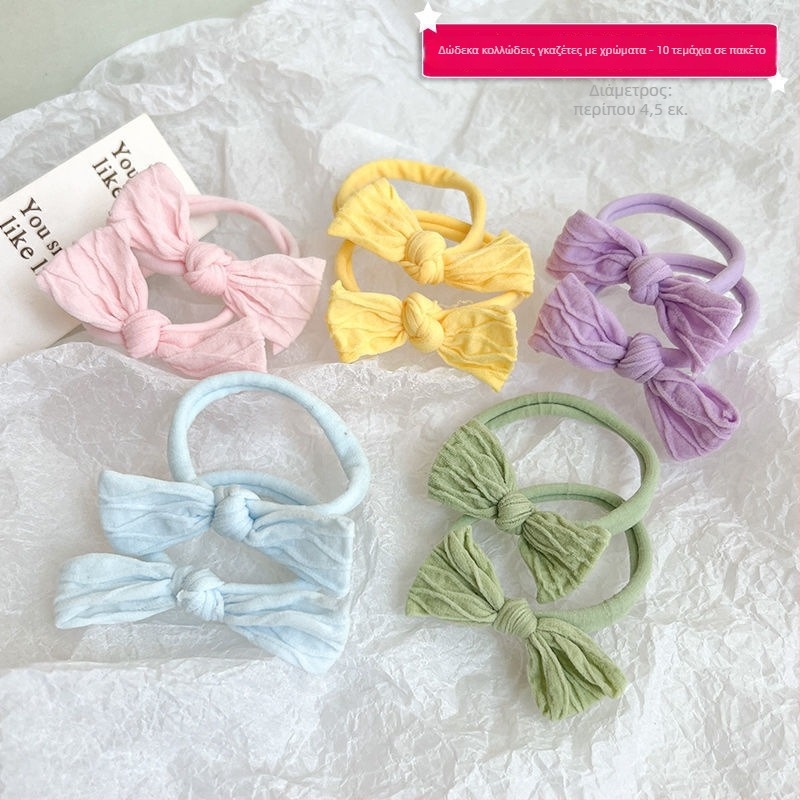 Αξεσουάρ μαλλιών για παιδιά με φιόγκο από νάιλον, χειροποίητο, γλυκό στυλ, κεφαλόδεσμος, Άνοιξη 2023