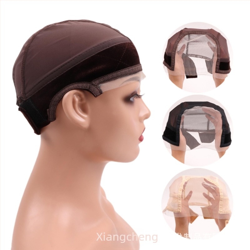 Κάλυμμα περούκας από δίχτυ με βελούδινη δαντέλα, θόλος σε σχήμα U, λειτουργία περιέλιξης μαλλιών, 20 g