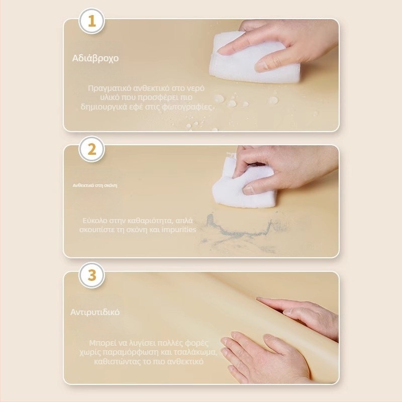 PVC φόντου πίνακας με ματ φινίρισμα, αδιάβροχος για φωτογράφηση προϊόντων, με Τ-στήριγμα