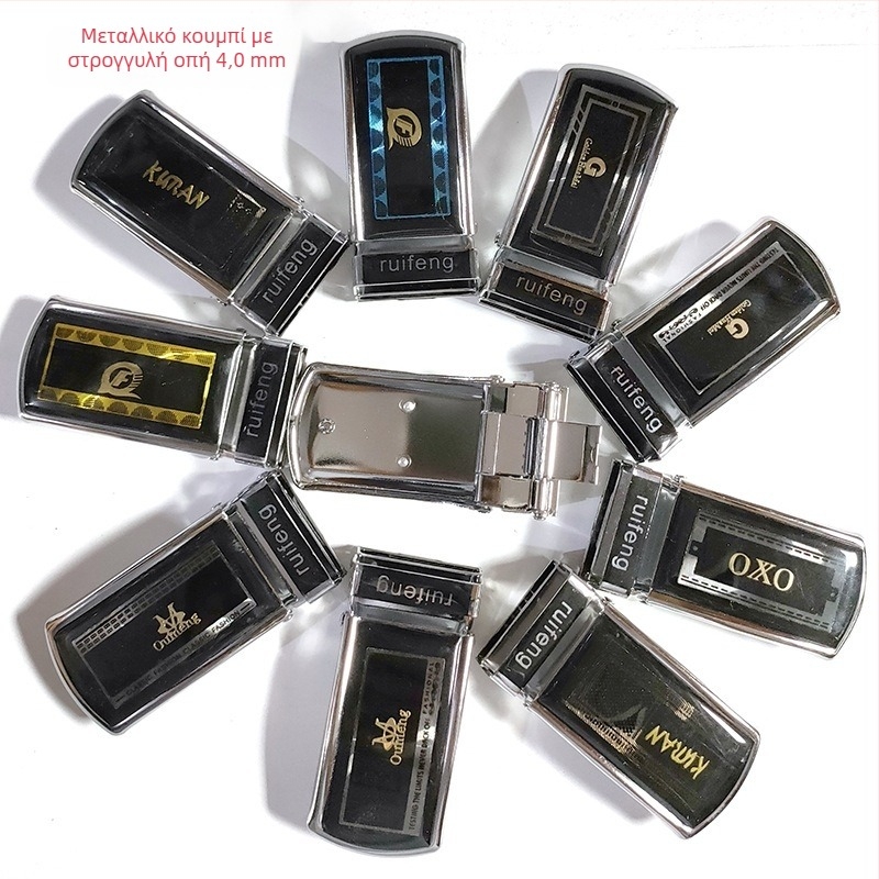 Ανδρική αγκράφα ζώνης από κράμα – τετράγωνο σχήμα, λεία αγκράφα με κούμπωμα πλάκας, επιχειρηματικό στυλ