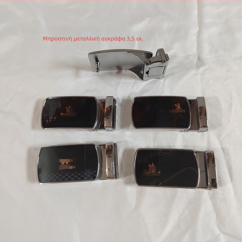 Ανδρική αγκράφα ζώνης από κράμα – τετράγωνο σχήμα, λεία αγκράφα με κούμπωμα πλάκας, επιχειρηματικό στυλ