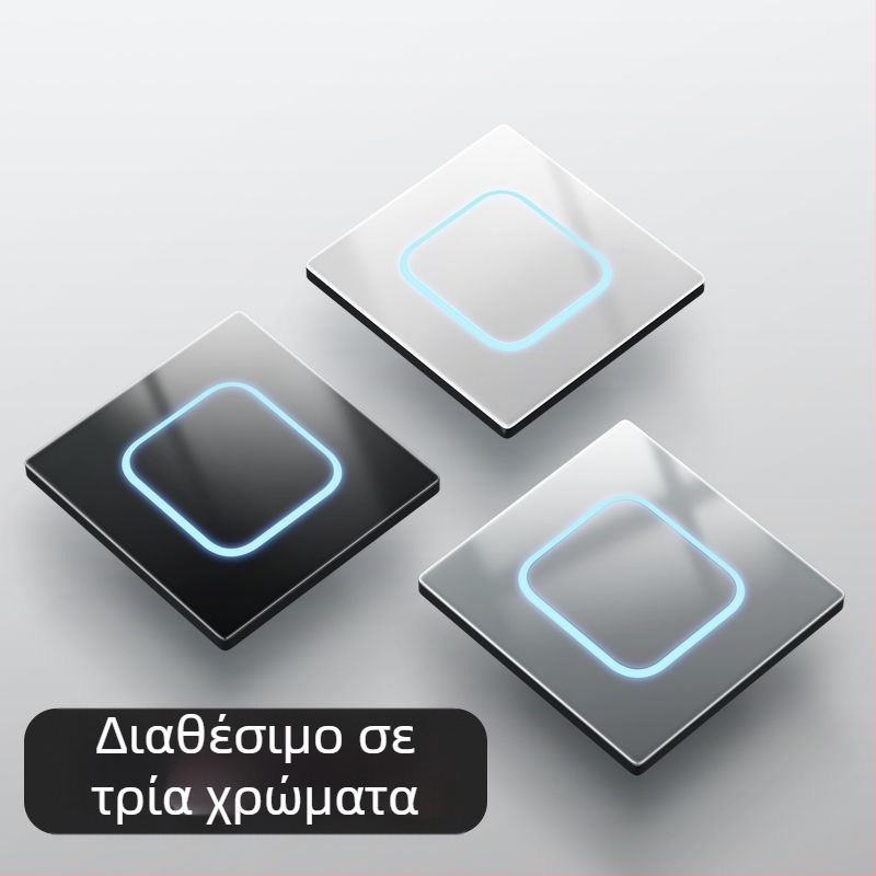 1-γραμμή κρυφή USB υποδοχή με διακόπτη από tempered glass, τύπος 86, LED, εγκατάσταση 60x60 mm, επαφές από μπρονζέ Tin-φωσφόρου