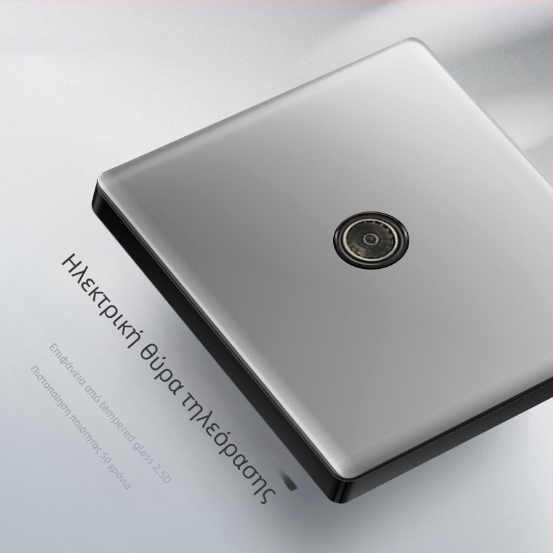 1-γραμμή κρυφή USB υποδοχή με διακόπτη από tempered glass, τύπος 86, LED, εγκατάσταση 60x60 mm, επαφές από μπρονζέ Tin-φωσφόρου