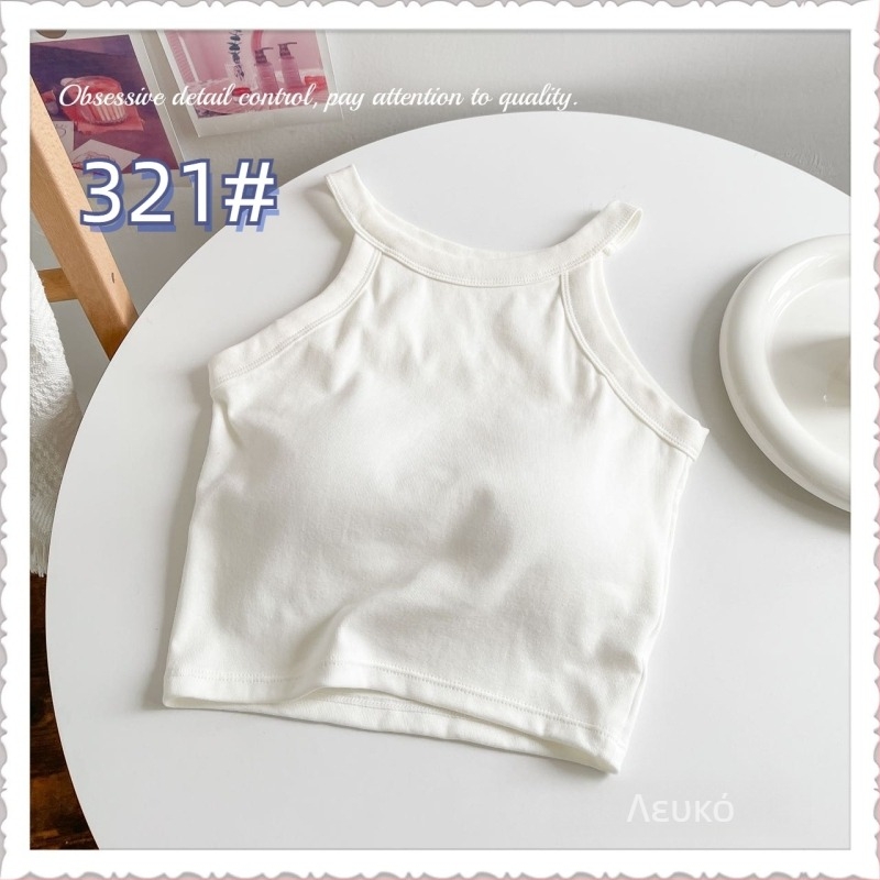 Κομψό camisole από 100% βαμβάκι με τιραντάκια και ενσωματωμένες επένδυσεις στήθους, κατάλληλο για layering ή εξωτερική χρήση – γυναικείο τοπ