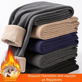 Ανδρικά θερμικά παντελόνια με φλίς - διπλού στρώματος, 501–600 g/m2, αντιανεμικά, διαπνέοντα, από ακρυλικό ύφασμα