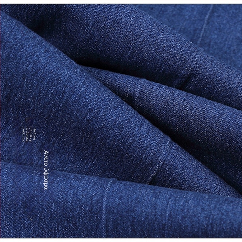 Τζιν καμπρι για γυναίκες μέσης ηλικίας με ελαστική ψηλή μέση, ελεύθερο ίσιο κόψιμο, μήκος καμπρί, πάνω από 95% βαμβάκι, μικροελαστικό ύφασμα