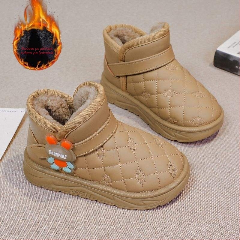 Μποτάκια αστραγάλου με PU επάνω μέρος, για αγόρια, 1–3 ετών, χιονικά μποτάκια