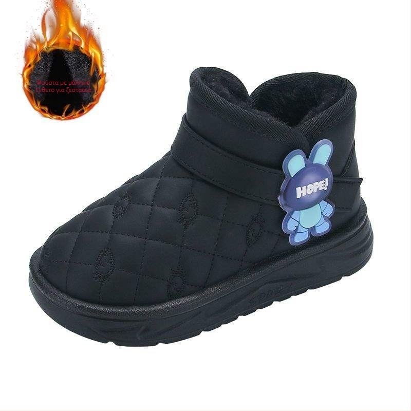 Μποτάκια αστραγάλου με PU επάνω μέρος, για αγόρια, 1–3 ετών, χιονικά μποτάκια