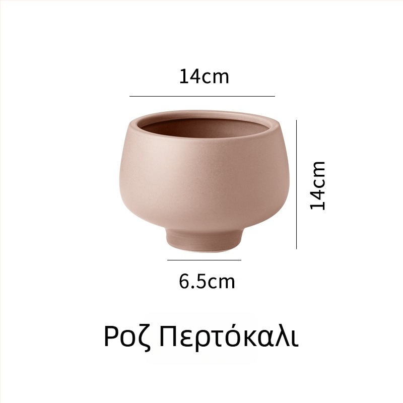 Κεραμικό γλαστράκι για γραφείο ή δάπεδο – Nordic Morandi στυλ, κατάλληλο για διακόσμηση γραφείου και κατοικιών