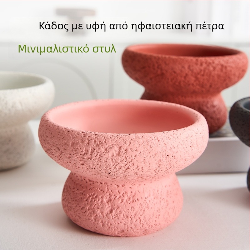 Γλάστρα από τσιμέντο για επιφάνεια γραφείου, στυλ INS, χειροποίητη κατασκευή