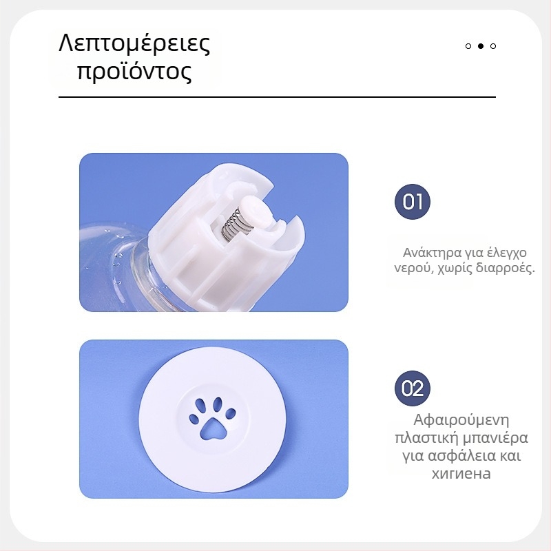 Σετ γάτας με διπλό μπολ και αυτόματη ταϊστρα