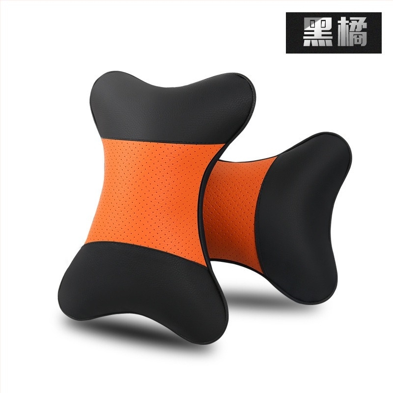 Σετ δύο μαξιλαριών κεφαλής αυτοκινήτου για εσωτερικό χώρο – εξωτερική επιφάνεια από δέρμα τεχνητό, γέμισμα από συνθετικές ίνες, για όλες τις εποχές, στυλ επιχειρηματικό