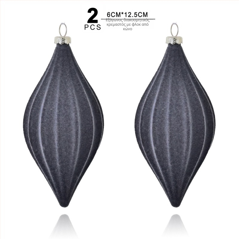 Πλαστικά χριστουγεννιάτικα μπαλάκια με βελούδινη υφή – Yunxi, κωδ. Xm0084s, για τα Χριστούγεννα