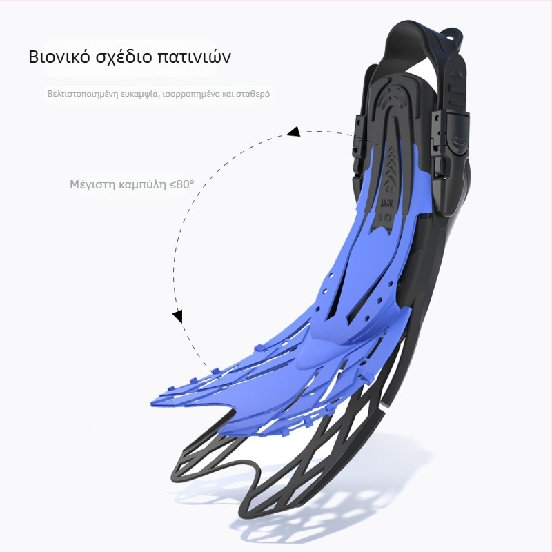 Songxin σιλικονούχα πτερύγια για ενήλικες – διπλής χρήσης κατάδυση και σνόρκελινγκ, ρυθμιζόμενα πτερύγια προπόνησης ελεύθερου στυλ