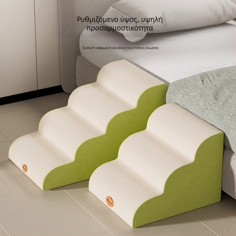 Σκαλοπάτια για σκύλους προς το κρεβάτι — πρόσβαση στο κρεβάτι