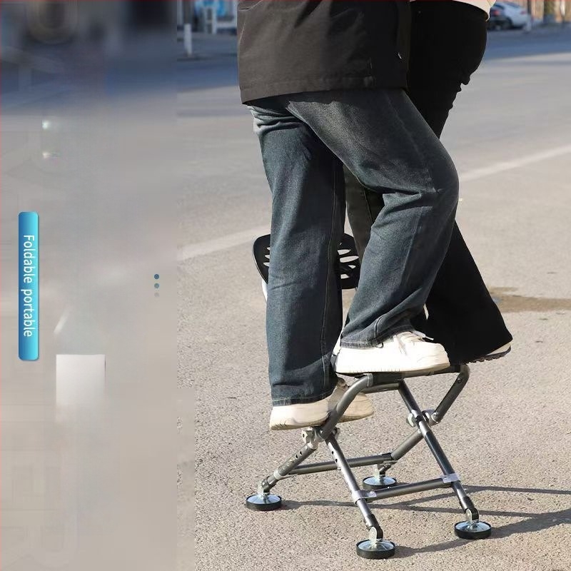 Καρέκλα ψαρέματος για όλα τα εδάφη, πτυσσόμενη και φορητή, με ρυθμιζόμενο ύψος και μεταλλικό σκελετό (2024)