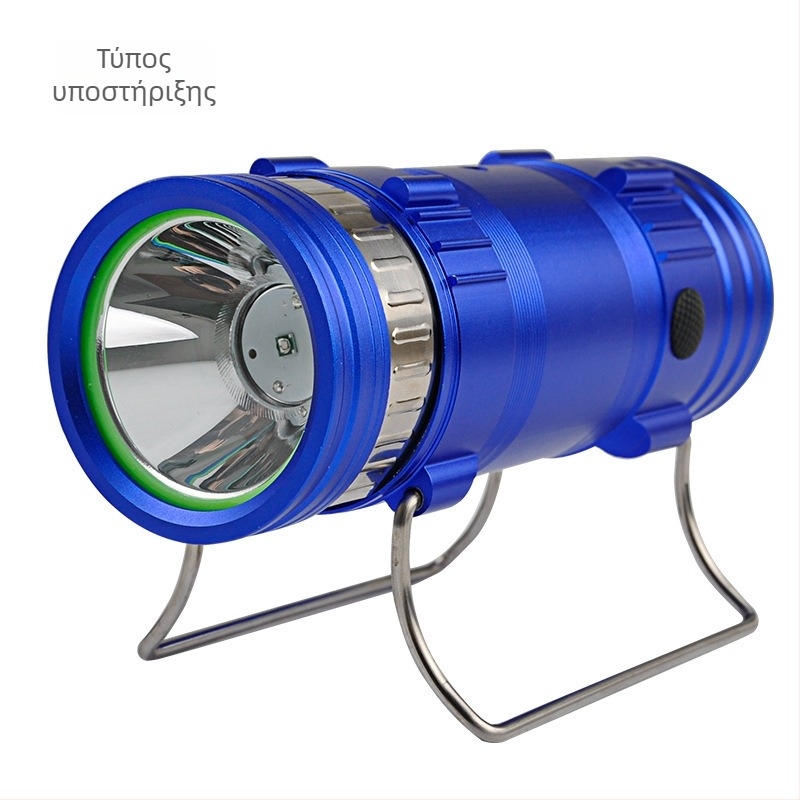 Φανάρι νυχτερινής αλιείας LED, σώμα από κράμα αλουμινίου, επαναφορτιζόμενο, LED φως, εμβέλεια 100–200 m