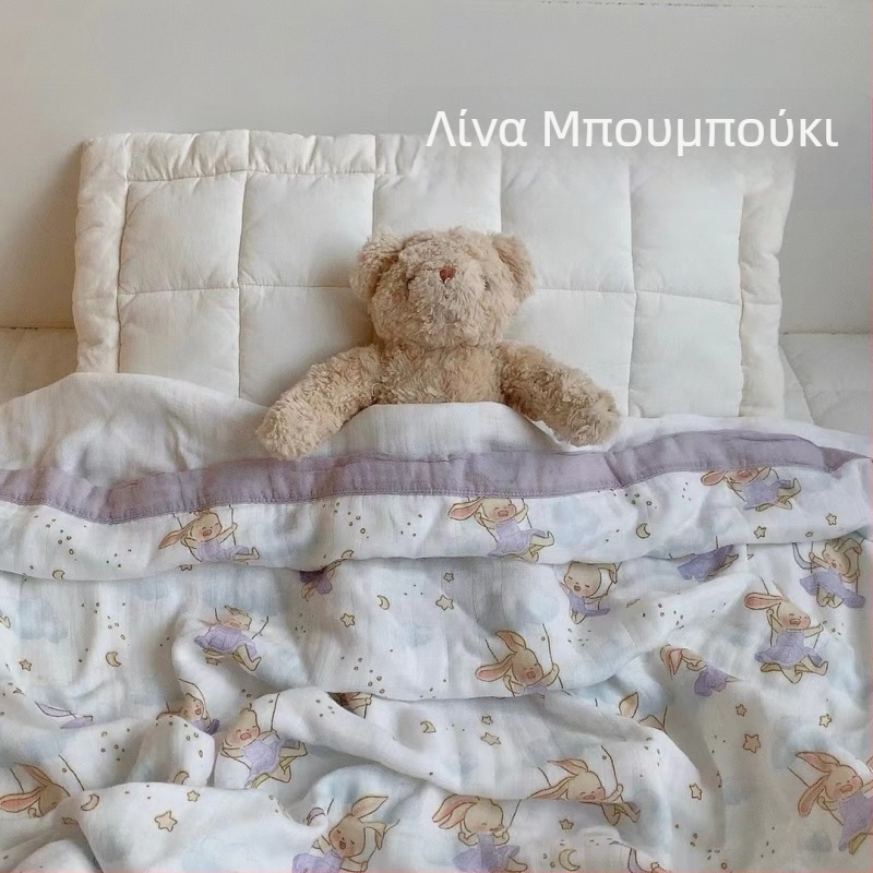 Βρεφικό πάπλωμα από ίνες μπαμπού, γάζα τεσσάρων στρώσεων με μοτίβο κινούμενων σχεδίων, βάρος κάτω από 300 g, για όλες τις εποχές