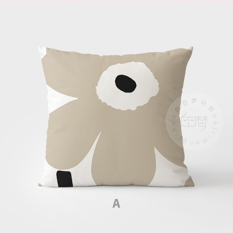 Μαξιλαροθήκη • μοντέρνο μινιμαλιστικό ύφος • γεωμετρική αφαιρεση • υλικό: κοντό φλίς • για σαλόνι