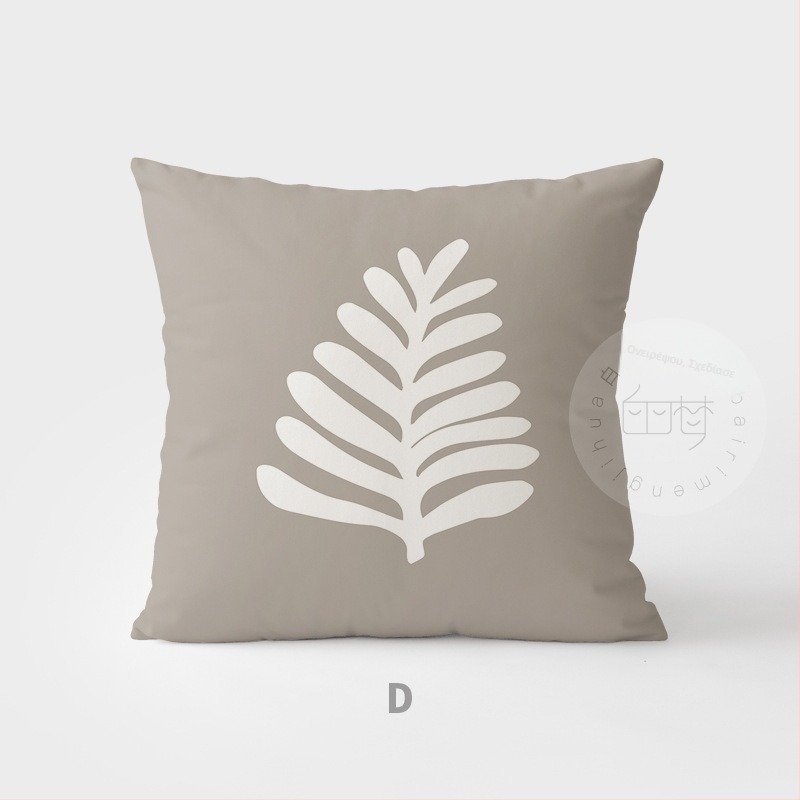 Μαξιλαροθήκη • μοντέρνο μινιμαλιστικό ύφος • γεωμετρική αφαιρεση • υλικό: κοντό φλίς • για σαλόνι