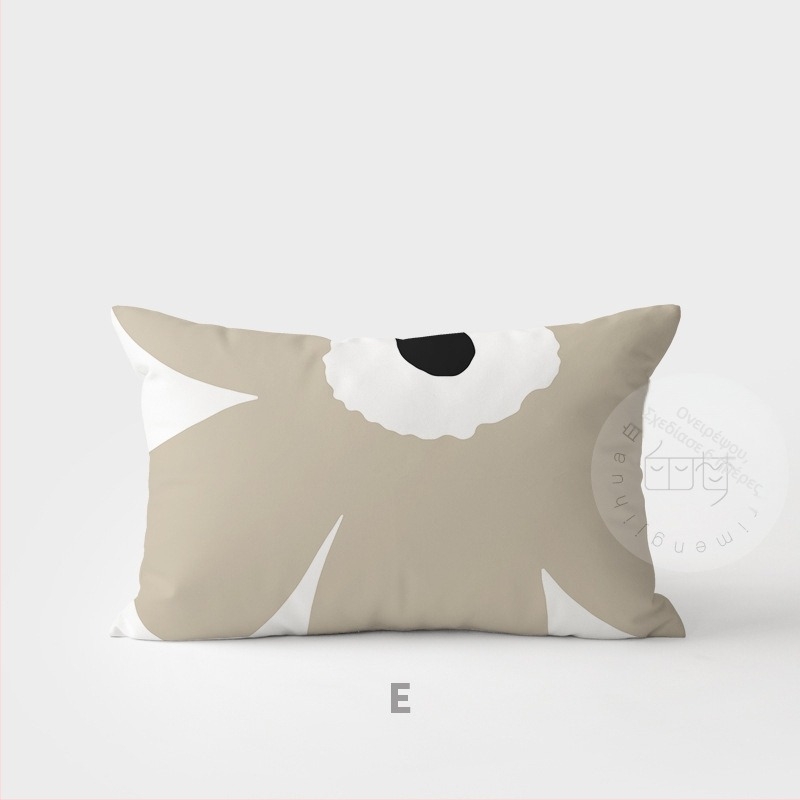 Μαξιλαροθήκη • μοντέρνο μινιμαλιστικό ύφος • γεωμετρική αφαιρεση • υλικό: κοντό φλίς • για σαλόνι