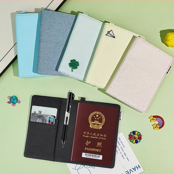 Οργανωτής Διαβατηρίου και Καρτών — Ενσωματωμένη Θήκη Κάρτας, Καμβάς Αποθήκευσης για Ταξίδια, Unisex (Yi Jin, Αστικός Μινιμαλισμός, Άνοιξη 2025)