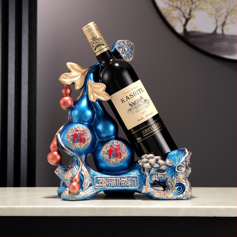 Διακοσμητική βάση κρασιού από ρητίνη, χειροποίητα βαμμένη, σε στυλ Νέο Κινεζικό, προσαρμόσιμο φινίρισμα