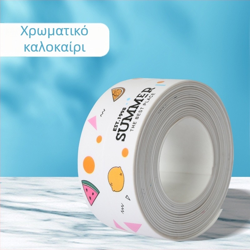 PVC αυτοκόλλητο στεγανοποίησης άκρων για κουζίνα και μπάνια – μοντέρνο μινιμαλιστικό στυλ, αυτοκόλλητο με κόλλα, για κενά γύρω από γκάζι κουζίνας, νεροχύτη και τουαλέτας