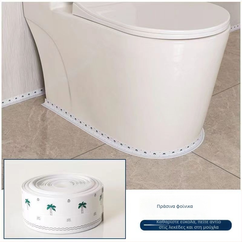 PVC αυτοκόλλητο στεγανοποίησης άκρων για κουζίνα και μπάνια – μοντέρνο μινιμαλιστικό στυλ, αυτοκόλλητο με κόλλα, για κενά γύρω από γκάζι κουζίνας, νεροχύτη και τουαλέτας