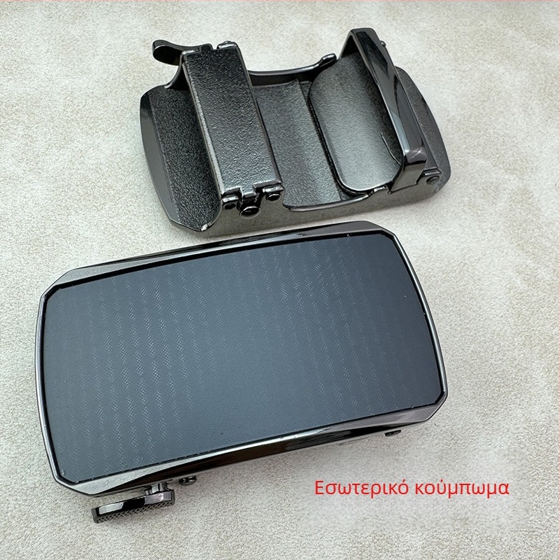 Αυτόματο κούμπωμα ζώνης από κράμα ψευδαργύρου, τετράγωνο σχήμα, για άνδρες, σχέδιο με γράμματα, επιχειρηματικό στυλ, κυκλοφορία άνοιξη 2025