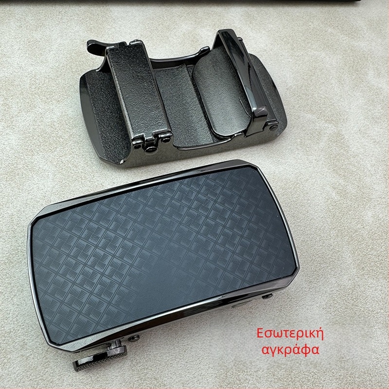 Αυτόματο κούμπωμα ζώνης από κράμα ψευδαργύρου, τετράγωνο σχήμα, για άνδρες, σχέδιο με γράμματα, επιχειρηματικό στυλ, κυκλοφορία άνοιξη 2025