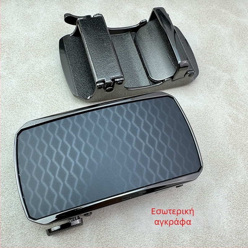 Αυτόματο κούμπωμα ζώνης από κράμα ψευδαργύρου, τετράγωνο σχήμα, για άνδρες, σχέδιο με γράμματα, επιχειρηματικό στυλ, κυκλοφορία άνοιξη 2025