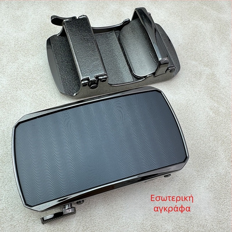 Αυτόματο κούμπωμα ζώνης από κράμα ψευδαργύρου, τετράγωνο σχήμα, για άνδρες, σχέδιο με γράμματα, επιχειρηματικό στυλ, κυκλοφορία άνοιξη 2025