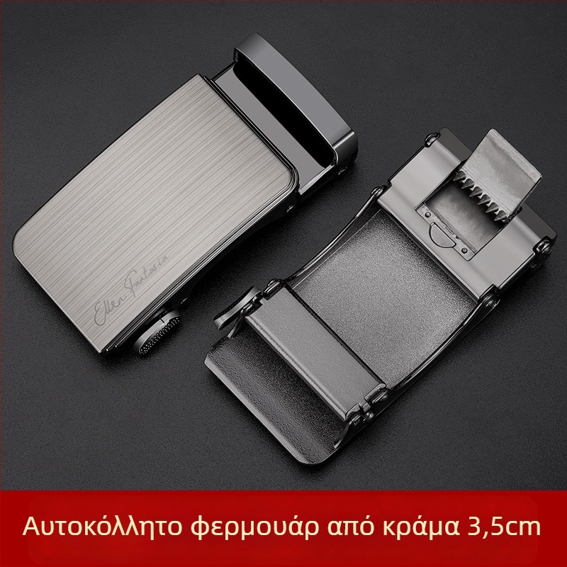 Ανδρική ζώνη από κράμα με αυτόματη αγκράφα, τετράγωνη αγκράφα, επιχειρηματικό στυλ, δυνατότητα εξατομίκευσης