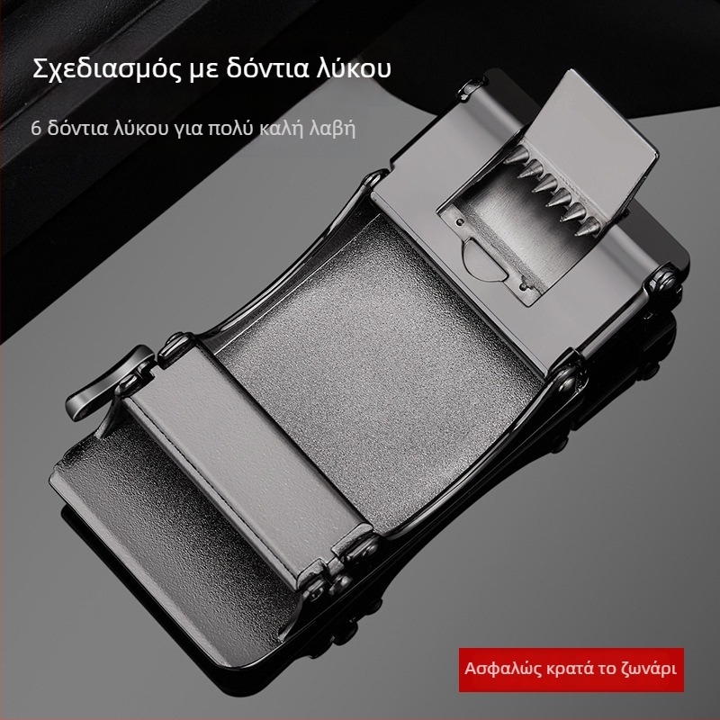 Ανδρική ζώνη από κράμα με αυτόματη αγκράφα, τετράγωνη αγκράφα, επιχειρηματικό στυλ, δυνατότητα εξατομίκευσης