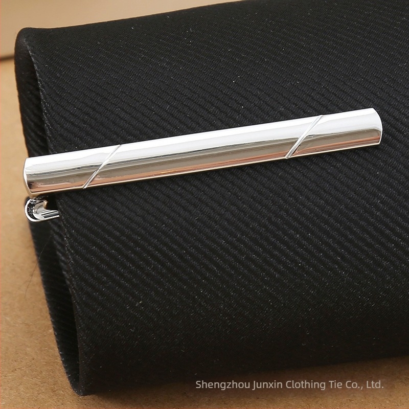 Κλιπ για γραβάτα από χαλκό, επίπεδη κεφαλή, κυματοειδές σχέδιο, μονοχρωματικό μοτίβο, ηλεκτρολυτική επίστρωση, καθαρότητα K9