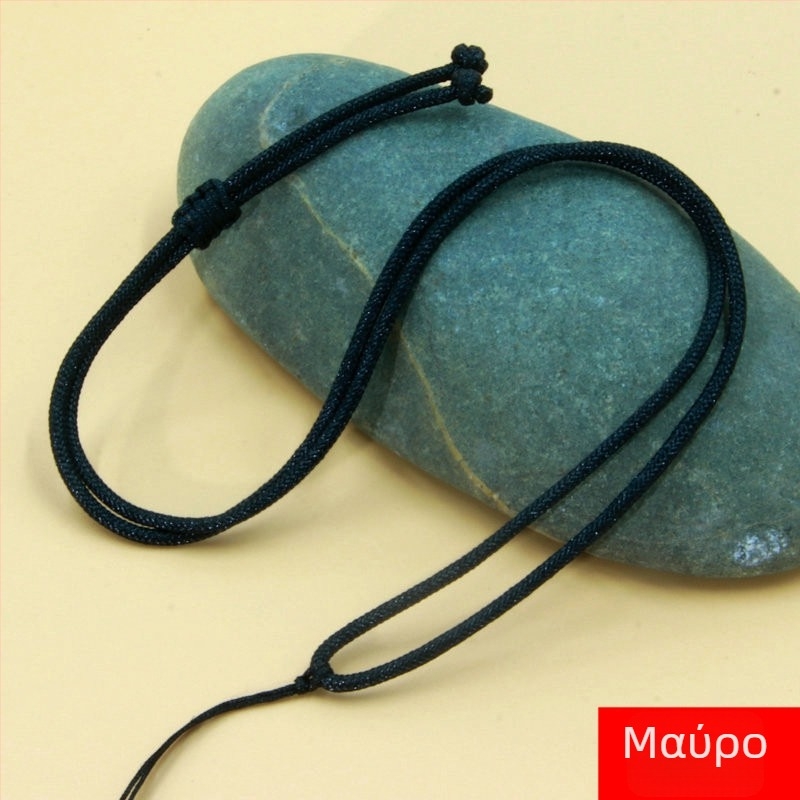 Unisex ρυθμιζόμενο υφαντό κολιέ με σκοινί, μάρκα DIY, χωρίς μέταλλα