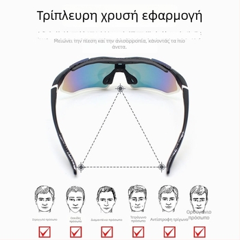Γυαλιά ποδηλασίας με πολωμένους φακούς, TR-90 πλαίσιο, αντιανεμικά, πλήρες πλαίσιο, μοντέλο Jh-161, ρυθμιζόμενες γέφυρες μύτης