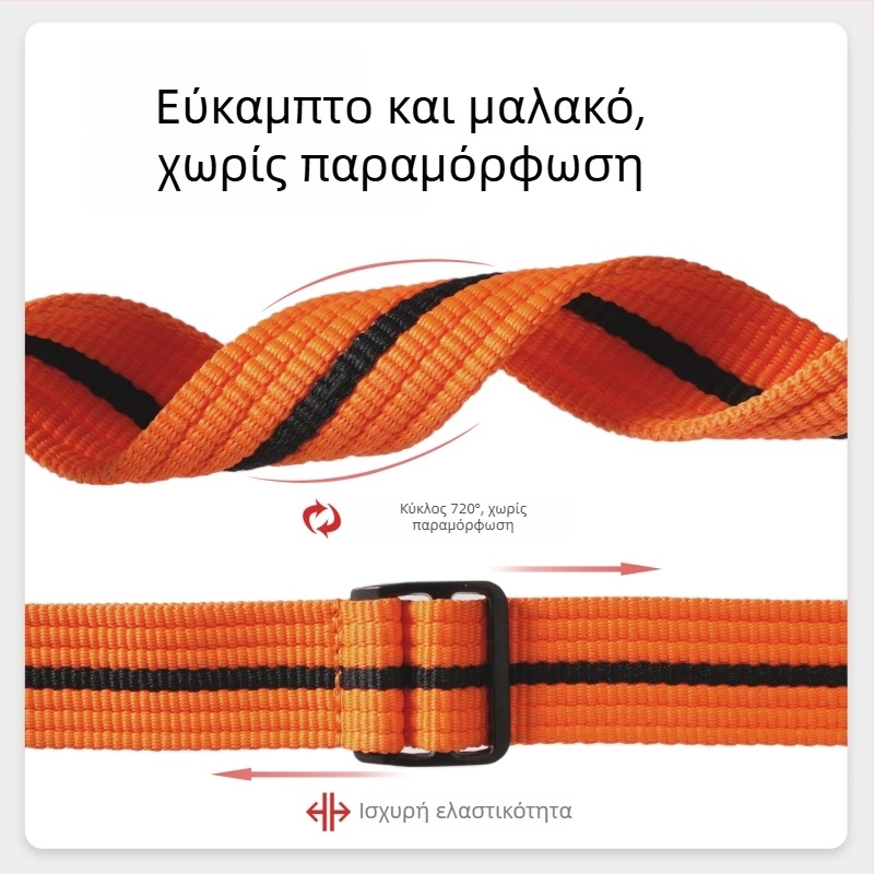 Νάιλον λουρί για Garmin Fenix 8/7X και Forerunner 255 — πλεκτό νάιλον; διαστάσεις 22 mm και 26 mm; αθλητικό στυλ; αγκράφα