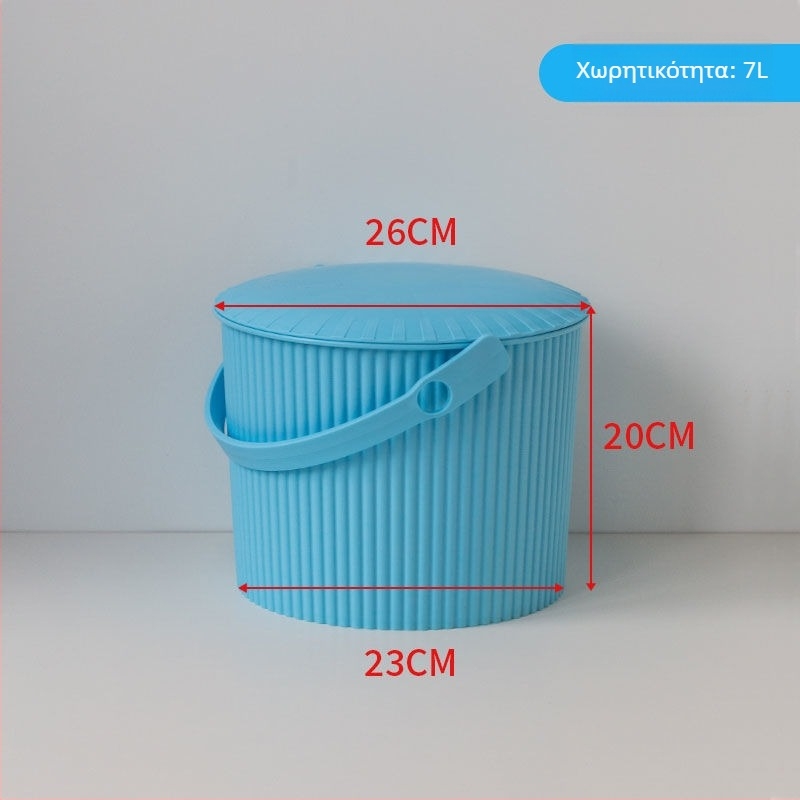 Σκαμπό-κάδο από πλαστικό με παχυσμένο καπάκι, για οικιακή χρήση (Μάρκα: Unique; Κυκλοφόρησε το 2023; Όχι εισαγόμενο)
